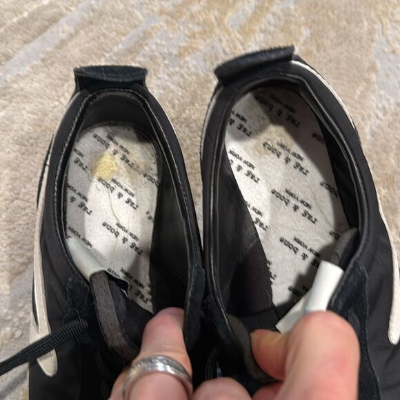 Rag & Bone Retro Runner black Suede Sneaker size EU 38.5/ US 7.5 GUC no insole - Picture 8 of 10